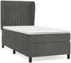 vidaXL Boxspringbett mit Matratze Dunkelgrau 100x200 cm Samt 3129316 Bild 2
