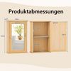Badezimmerschrank mit Spiegel Medizinschrank mit verstellbarem Regal & Einzeltür Mehrzweck-Wandschrank Natur Bild 2