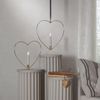 LED-Dekoration ,Flamme Heart' mit Herz-Rahmen, Batterie + Timer, flackernd, warmweiß, H 28cm Bild 3