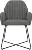 vidaXL Esszimmerstühle 6 pcs Samt (V) Dunkelgrau 55 x 50 x 84 cm 3428384 Bild 3