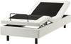 Verstellbares Bett ohne Kopfteil Bouclé DUKE 80 x 200 cm Cremeweiß Bild 4