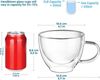 ecooe Doppelwandige Cappuccino Tassen Borosilikatglas 350ml 2er Set Bild 2