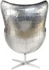 Schalensessel Saltum Leder Aluminium "Dark" Bild 5