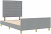 vidaXL Bettgestell mit Kopfteil Hellgrau 160 x 200 cm Stoff 3344662 Bild 5