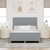 vidaXL Bettgestell mit Kopfteil Hellgrau 160 x 200 cm Stoff 3344662 Bild 3
