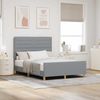 vidaXL Bettgestell mit Kopfteil Hellgrau 160 x 200 cm Stoff 3344662 Bild 1