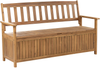 Beliani 'SOVANA' Gartenbank mit Stauraum, ohne Auflage, Akazienholz Heller Holzfarbton, 160 cm Bild 2