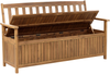 Beliani 'SOVANA' Gartenbank mit Stauraum, ohne Auflage, Akazienholz Heller Holzfarbton, 160 cm Bild 5