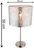 Tischlampe, Textil-Schirm, Silber-Metallic, H 50 cm, AMY I Bild 4