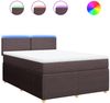 vidaXL Boxspringbett mit Matratze Dunkelbraun 140x190 cm Stoff 3289747 Bild 2