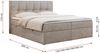 Boxspringbett mit Kopfteil und Topper, Doppelbett - RICO - 120x200cm - Beige Stoff - H4 Bild 5