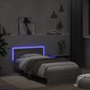 vidaXL Bettgestell mit Kopfteil und LED-Leuchten Grau Sonoma 100x200cm 838804 Bild 4