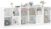vidaXL Bücherschrank mit Türen Weiß 204x37x75 cm Holzwerkstoff 3206531 Bild 5