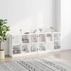 vidaXL Bücherschrank mit Türen Weiß 204x37x75 cm Holzwerkstoff 3206531 Bild 3