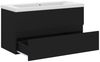 vidaXL Waschbeckenunterschrank mit Einbaubecken Schwarz Spanplatte [3071559] Bild 4