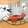 HomeMiYN Schaukelsessel Doppelschaukelstuhl Metall Relaxstuhl –Outdoor & Indoor Schaukelsessel Bild 3