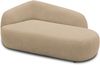 DOMO. collection Recamiere 700013, Liege mit Zierkissen, oval, Füße mit Filzgleitern, Chaiselongue, Sofa, Polstergarnitur, 183 x 105 x 75 (BxTxH), braun (taupe) Bild 3