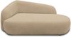 DOMO. collection Recamiere 700013, Liege mit Zierkissen, oval, Füße mit Filzgleitern, Chaiselongue, Sofa, Polstergarnitur, 183 x 105 x 75 (BxTxH), braun (taupe) Bild 2