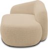 DOMO. collection Recamiere 700013, Liege mit Zierkissen, oval, Füße mit Filzgleitern, Chaiselongue, Sofa, Polstergarnitur, 183 x 105 x 75 (BxTxH), braun (taupe) Bild 4