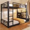 Flieks Etagenbett, Metall Kinderbett 90x200 cm mit LED-Beleuchtung und seitlichem Stauraum Bild 2
