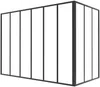 Vente-unique - BAYVIEW Innenglaswand MetallGlas Schwarz - B 90 cm x H 130 cm x L 180 cm Bild 2
