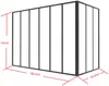 Vente-unique - BAYVIEW Innenglaswand MetallGlas Schwarz - B 90 cm x H 130 cm x L 180 cm Bild 3
