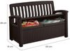 Dmora Aufbewahrungstruhe für draußen Goderich, Gartenbox, Outdoor-Truhe, Stauraumbank für außen, 133x61 h89 cm, Anthrazit Bild 3