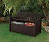 Dmora Aufbewahrungstruhe für draußen Goderich, Gartenbox, Outdoor-Truhe, Stauraumbank für außen, 133x61 h89 cm, Anthrazit Bild 4