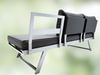 Sieger Auckland Lounge/Liege mit Polyesterbeschichtung, Aluminium Graphit 204 x 81 x 72 cm Bild 3
