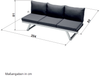 Sieger Auckland Lounge/Liege mit Polyesterbeschichtung, Aluminium Graphit 204 x 81 x 72 cm Bild 4