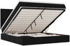 vidaXL Ottoman-Bett mit Matratzen & LEDs Schwarz 200x200 cm Stoff 3313950 Bild 2