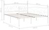 vidaXL Bettgestell mit Lattenrost Weiß Metall 200 × 200 cm [284453] Bild 5