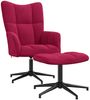 vidaXL Relaxsessel mit Hocker Weinrot Samt [328111] Bild 2