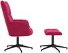 vidaXL Relaxsessel mit Hocker Weinrot Samt [328111] Bild 4