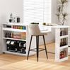 Sideboard aus MDF mit LED-Beleuchtung & USB-Anschluss, 120 x 50 x 95,5 cm, Weiß Bild 2