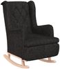 vidaXL Schaukelsessel mit Kautschukholz-Beinen Schwarz Stoff 329407 Bild 2
