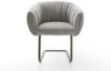 Freischwinger Jada-Flex Strukturstoff Soft Grau Freischwinger flach Effektfinish Titan Taschenfederkern Bild 2