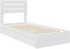 vidaXL Aufbewahrungsbett mit Kopfteil Weiß 75 x 190 cm Holzwerkstoff 3411604 Bild 4