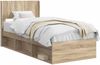 vidaXL Bettgestell mit Stauraum und Kopfteil Sonoma-Eiche 100x200 cm 3414245 Bild 2