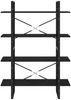 vidaXL Bücherregal 4 Böden Schwarz 100x30x140 cm Massivholz Kiefer 806486 Bild 5