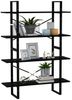 vidaXL Bücherregal 4 Böden Schwarz 100x30x140 cm Massivholz Kiefer 806486 Bild 4