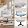 hjh LIVING Bürostuhl ohne Armlehnen, breiter Schneidersitz Stuhl mit gepolsterter Sitzfläche, ergonomischer Criss Cross Chair für Home Office, Wohnzimmer (Hellgrau) Bild 3