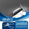 KESSER® Pool Solarabdeckplane | Solarfolie Stärke 120µm | Solarabdeckung Solarplane zuschneidbar | Poolsolarplane Solar Folie inkl. 1x Schere, 1x Lochzange & 12x Ösen | Poolheizung für Wassererwärmung Schwarz, 300 x 200cm Bild 2