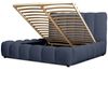 Polsterbett Doppelbett HEDA 160x200cm Komplettset in Stoff Perfect Harmony Blau Bild 3