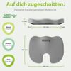 feela Sitzkissen Orthopädisches Auto-Sitzkissen – entlastet Rücken & Steißbein, Mehr Komfort auf langen Fahrten – fördert Haltung & entspanntes Sitzen Bild 4
