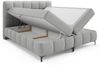 Boxspringbett Schlafzimmerbett SOPHIE 100x200cm Stoff Aragon Grau Bild 4