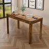 Esstisch Sheesham Massivholz 120cm für bis zu 6 Personen · Rechteckiger Küchentisch im modernen Design · Handgefertigter Holztisch mit abgerundeten Kanten für Esszimmer oder Küche Bild 2