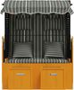 vidaXL Strandkorb mit Kissen Poly Rattan & Massivholz Schwarz & Grau 318666 Bild 5