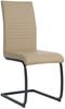 Polyurethan Metall Stuhl 42 x 97 x 59 cm Schwarz Beige Bild 2