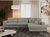Freistehendes Ecksofa mit lose Kissen, L-form - SAVONA - rechts - Grau Boucle Bild 2